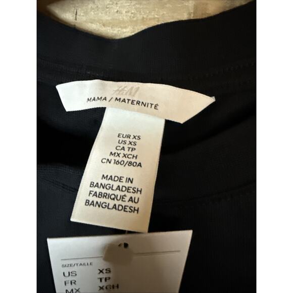 H&M Maternity T-Shirt Dress, Black, XS - Picture 3 of 4